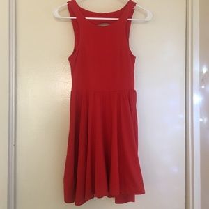 UO red dress - cutout back